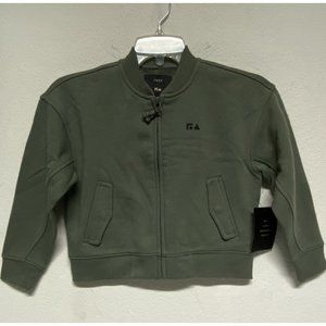 Boys free assembly XS 4/5 zip up hoodie warm NWT green
